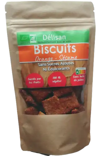 Biscuits orange sésame